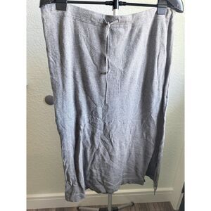 Pure Jill Cozy Sweater Knit Sweater Skirt w/ Elastic Waist and Tie Front Size L